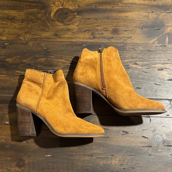 Aldo Shoes - ALDO-Tan Leather Suede Ankle Boots